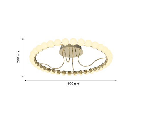 Потолочная люстра Favourite 4590-6C Helmet LED*43W, 3400LM, 4000K D600*H200мм