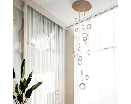 Потолочная люстра Favourite 4322-9P Jongleur 3*LED*7W + 6*LED*5W, 4080LM, 4000K D1020*H560/1460мм