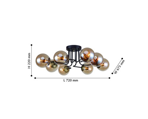 Потолочный светильник F-Promo 2344-8U Modestus 8*E14*40W L720*W675*H220мм