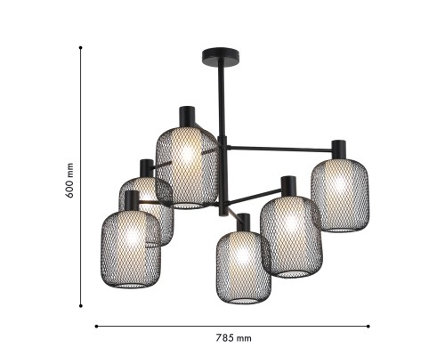Потолочная люстра F-Promo 4602-6C Tokri 6*E14*60W D785*H600мм