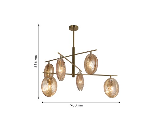 Потолочная люстра F-Promo 4485-6C Media 6*E14*60W D900*H685мм