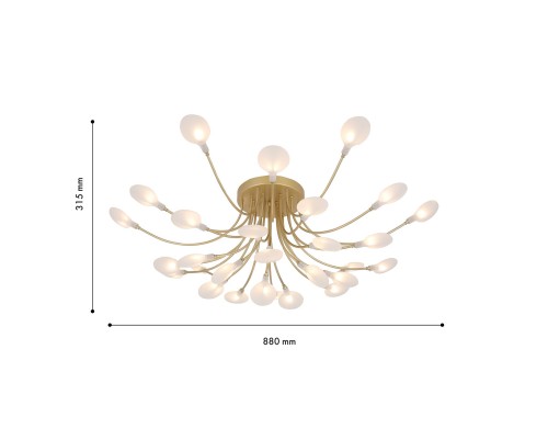Потолочная люстра F-Promo 4197-28C Skein 28*G4LED*3W D880*H320мм