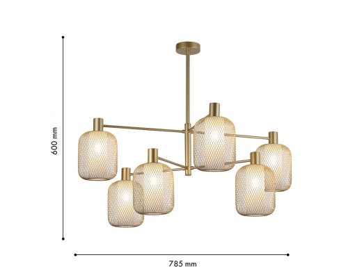 Потолочная люстра F-Promo 4603-6C Tokri 6*E14*60W D785*H600мм