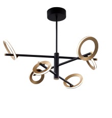 4322-6P, подвесная люстра, D850xH460/1360, 3xLEDx7W + 3xLEDx5W, 2880LM, 4000K, included