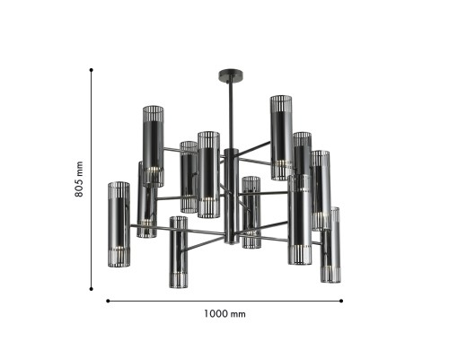 Подвесная люстра Favourite 4481-24P Farol 24*GU10*20W D1000*H805мм
