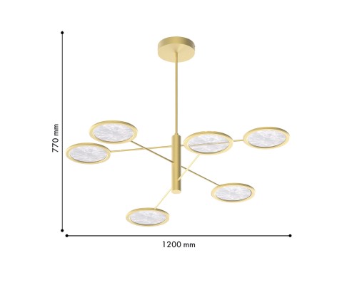 Потолочная люстра Favourite 4374-6P Imma 6*LED*9W, 3240LM, 4000K, CRI>90 D1200*H770мм