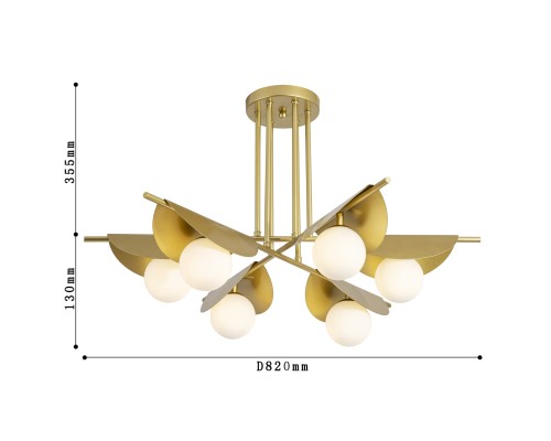 Подвесная люстра Favourite 2366-6P Kernel 6*G9*25W D820*H130/485мм