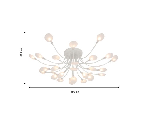 Потолочная люстра F-Promo 4198-28C Skein 28*G4LED*3W D880*H320мм