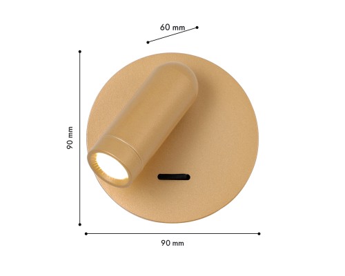 Бра Favourite 4498-1W Bedside LED*3W, 200LM, 4000K , switch D60*W90*H90мм