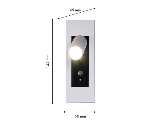 Бра Favourite 4280-1W Bedside LED*3W, 150LM, 4000K D45*W50*H155, вр.от.L40*W50*H143мм