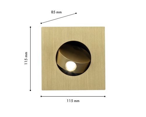 Бра Favourite 4279-1W Bedside LED*3W, 150LM, 4000K , switch D85*W115*H115, вр.от.L82*W80мм