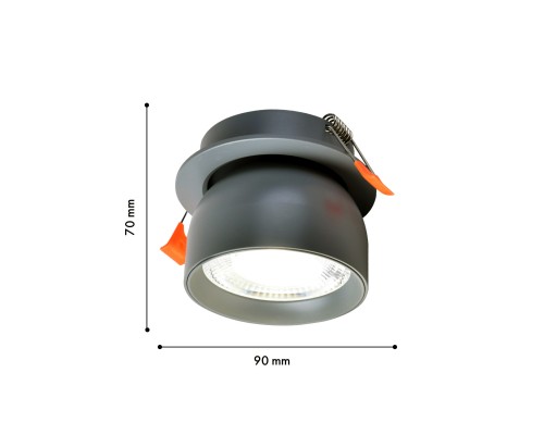 Врезной светильник Favourite 4512-1C Astern LED*8W, 850LM, 4000K, IP20, CRI>90 D90*H70, вр.от.D80мм