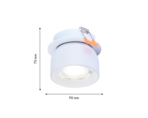 Врезной светильник Favourite 4511-1C Astern LED*8W, 850LM, 4000K, IP20, CRI>90 D90*H70, вр.от.D80мм
