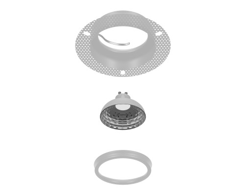 Врезной светильник под штукатурку Favourite 4533-1C Lamppu 1*GU10*35W, IP20 D125*H36, вр.от.D80мм