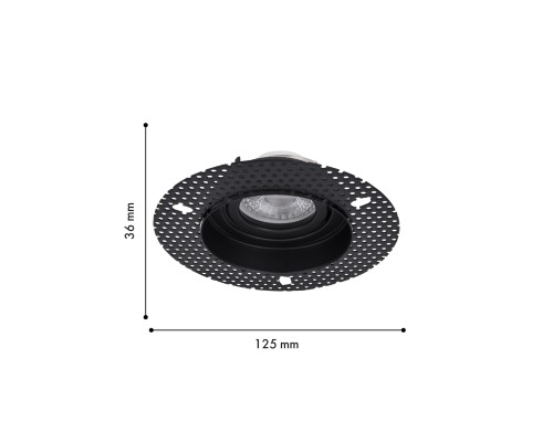 Врезной светильник под штукатурку Favourite 4535-1C Lamppu 1*GU10*35W, IP20 D125*H36, вр.от.D80мм
