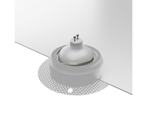Врезной светильник под штукатурку Favourite 4533-1C Lamppu 1*GU10*35W, IP20 D125*H36, вр.от.D80мм