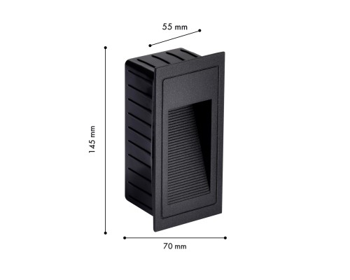Врезной светильник Favourite 4396-2W Voland LED*3W, 263LM, 3000K, IP66 D55*W70*H145, вр.от.W65*H130мм