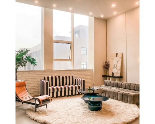 Врезной светильник под штукатурку Favourite 4533-1C Lamppu 1*GU10*35W, IP20 D125*H36, вр.от.D80мм