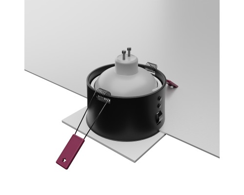 Врезной светильник Favourite 4530-1C Soggy 1*GU10*35W, IP44 L87*W87*H44, вр.от.D75мм