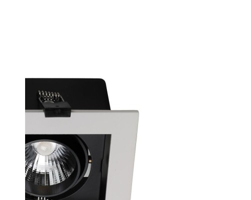 1988-1C, врезной светильник, L120xW120xH92, cutout:L100xW100, LEDx10W, BEAM ANGLE:24°, 350° ROTATION, 800LM, 4000K