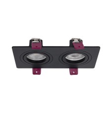 4646-2C, врезной светильник, L172xW92xH28, cutout:L150xW75, 2xGU10x35W, IP20, excluded