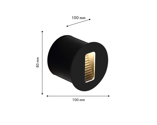 Врезной светильник Favourite 4390-1W Glimt LED*5W, 438LM, 3000K, IP54 D92*H72, вр.от.D80мм
