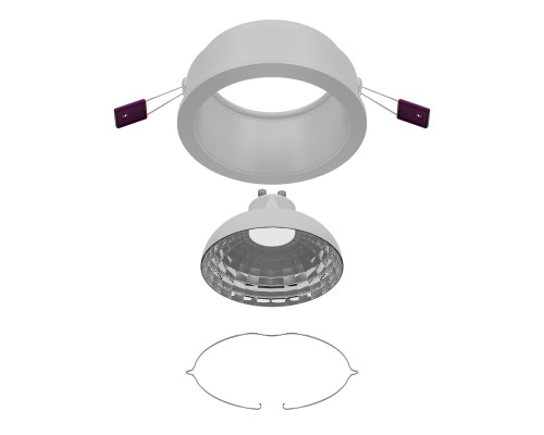 Врезной светильник Favourite 4544-1C Lamppu 1*GU10*35W, IP20 D85*H40, вр.от.D75мм
