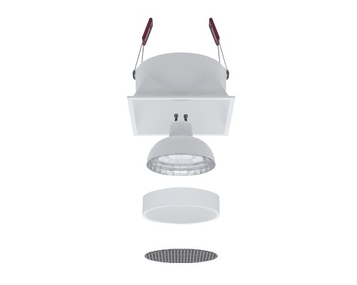 Врезной светильник Favourite 4546-1C Lamppu 1*GU10*35W, IP20 D80*H56, вр.от.D75мм
