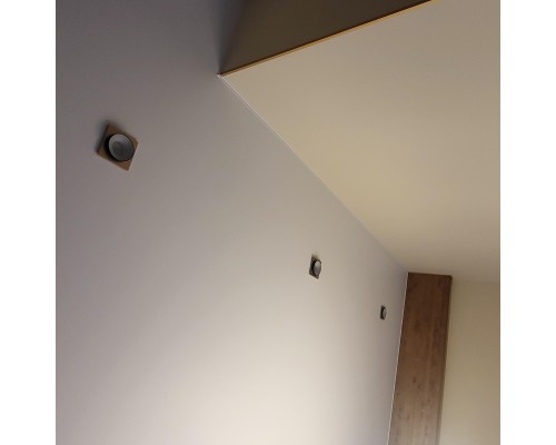 2887-1C, врезной светильник, L95xW95xH40, cutout:D75, 1xGU10LEDx7W