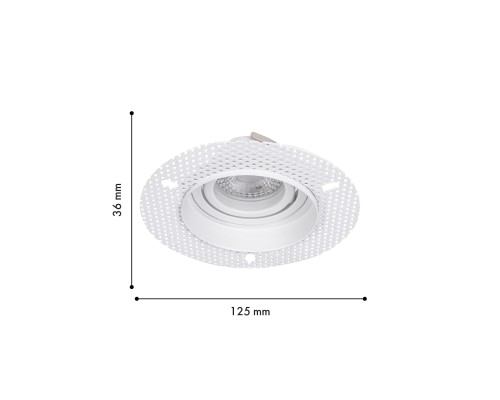 Врезной светильник под штукатурку Favourite 4533-1C Lamppu 1*GU10*35W, IP20 D125*H36, вр.от.D80мм