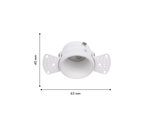 Врезной светильник под штукатурку Favourite 4526-1C Lamppu 1*GU10*35W, IP20 L63*H40, вр.от.D67мм