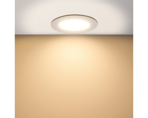 Врезной светильник Favourite 4645-1C Optima LED*7W, 450LM/560LM/500LM, 3000K/4000K/6500K, IP44, CRI>80, beam angle:120 D113*H30, вр.от.D90мм