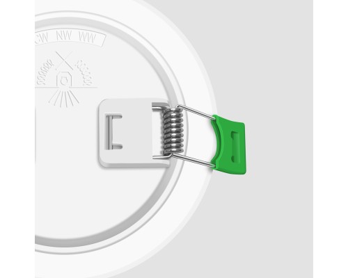 Врезной светильник Favourite 4645-1C Optima LED*7W, 450LM/560LM/500LM, 3000K/4000K/6500K, IP44, CRI>80, beam angle:120 D113*H30, вр.от.D90мм