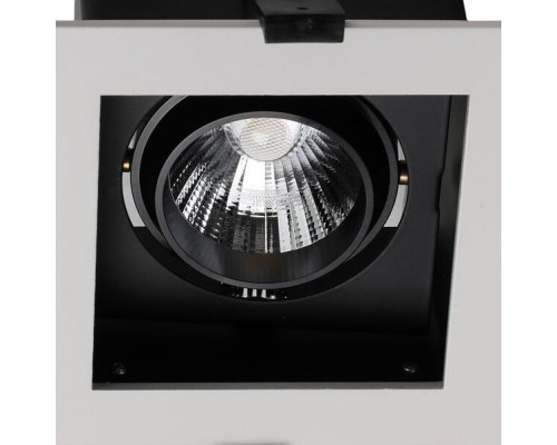 1988-1C, врезной светильник, L120xW120xH92, cutout:L100xW100, LEDx10W, BEAM ANGLE:24°, 350° ROTATION, 800LM, 4000K