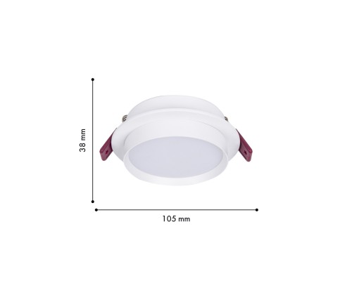 Врезной светильник Favourite 4537-1C Vasto 1*GX53LED*9W, IP20 D105*H38, вр.от.D90мм