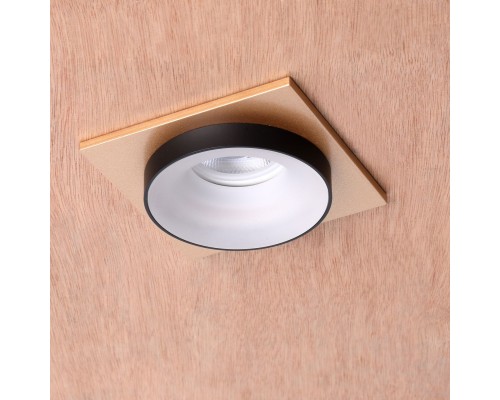 2887-1C, врезной светильник, L95xW95xH40, cutout:D75, 1xGU10LEDx7W