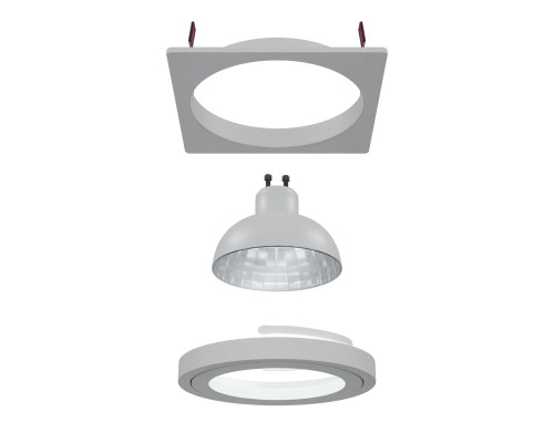 Врезной светильник Favourite 4542-1C Lamppu 1*GU10*35W, IP20 L92*W92*H28, вр.от.D80мм