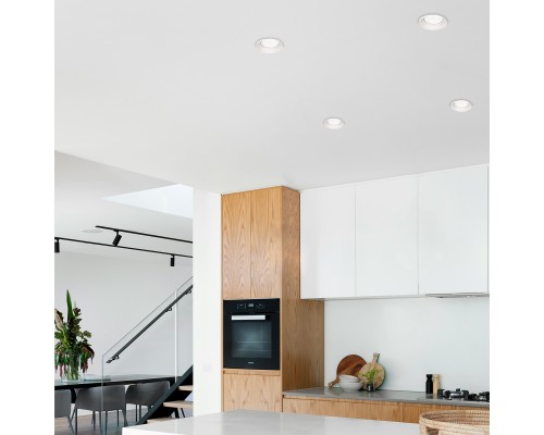 Врезной светильник под штукатурку Favourite 4533-1C Lamppu 1*GU10*35W, IP20 D125*H36, вр.от.D80мм