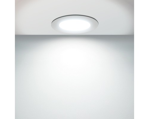 Врезной светильник Favourite 4645-1C Optima LED*7W, 450LM/560LM/500LM, 3000K/4000K/6500K, IP44, CRI>80, beam angle:120 D113*H30, вр.от.D90мм