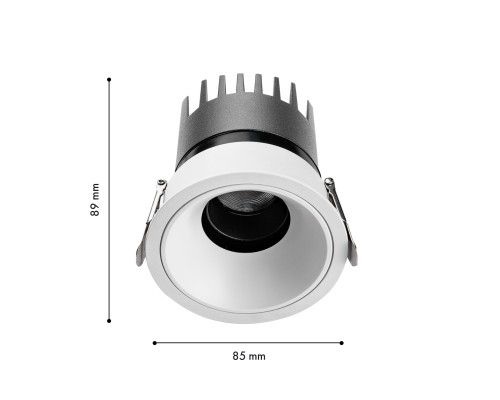4788-1C, врезной светильник, D85xH89, cutout:D75, LEDx9W,450LM, 3000/4000/6000K, CRI>90, beam angle:45, IP65, included
