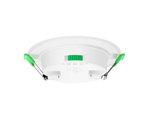 Врезной светильник Favourite 4645-1C Optima LED*7W, 450LM/560LM/500LM, 3000K/4000K/6500K, IP44, CRI>80, beam angle:120 D113*H30, вр.от.D90мм