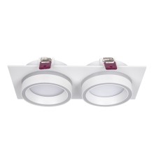 4650-2C, врезной светильник, L215xW108xH44, cutout:L186xW92, 2xGX53LEDx15W, IP20, excluded