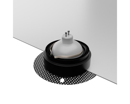 Врезной светильник под штукатурку Favourite 4535-1C Lamppu 1*GU10*35W, IP20 D125*H36, вр.от.D80мм