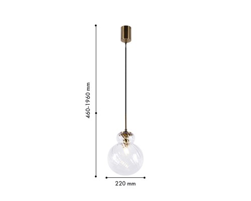 Подвес Favourite 4267-1P Ortus 1*E14*40W D220*H460/1960мм