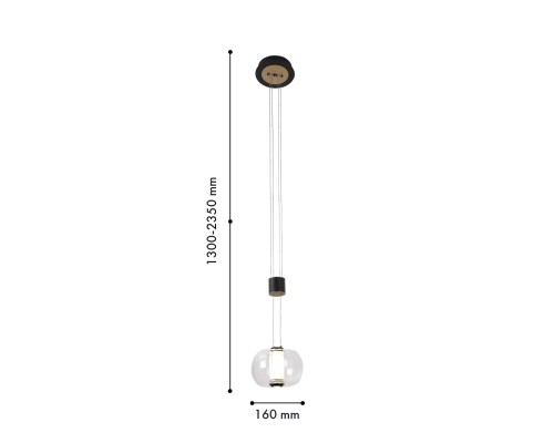 Подвес Favourite 4492-1P Lyfta LED*4W + LED*3W, 420LM, 4000K D160*H1300/1800мм