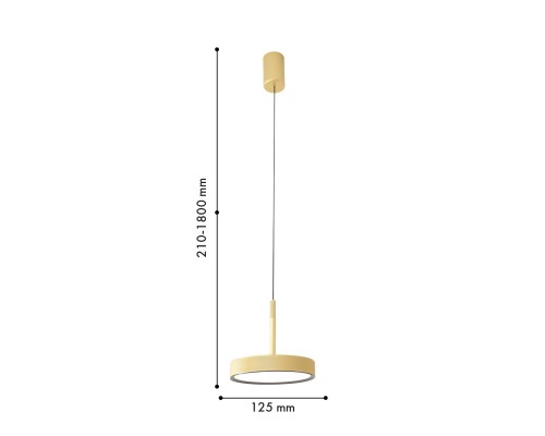 Подвес Favourite 4507-1P Piller LED*10W, 650LM, 4000K, IP20, CRI>90 D125*H210/1800мм