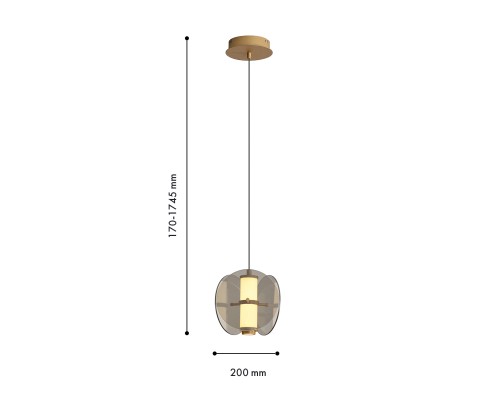Подвес Favourite 4625-1P Fada LED*7.2W, 460LM, 3000K D200*H210/1745мм