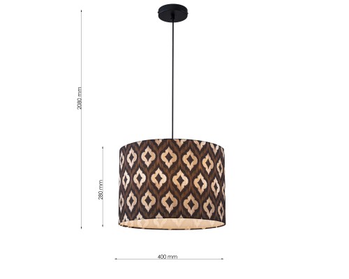 4767-1P, подвес, D400xH310/2080, 1xE27x40W, excluded