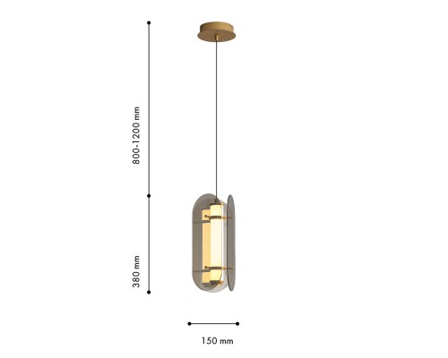 Подвес Favourite 4625-2P Fada LED*12.6W, 850LM, 3000K D190*H420/1925мм