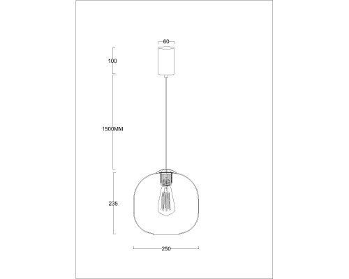 Подвес Favourite 4259-1P Riff 1*E27*40W D250*H335/1835мм